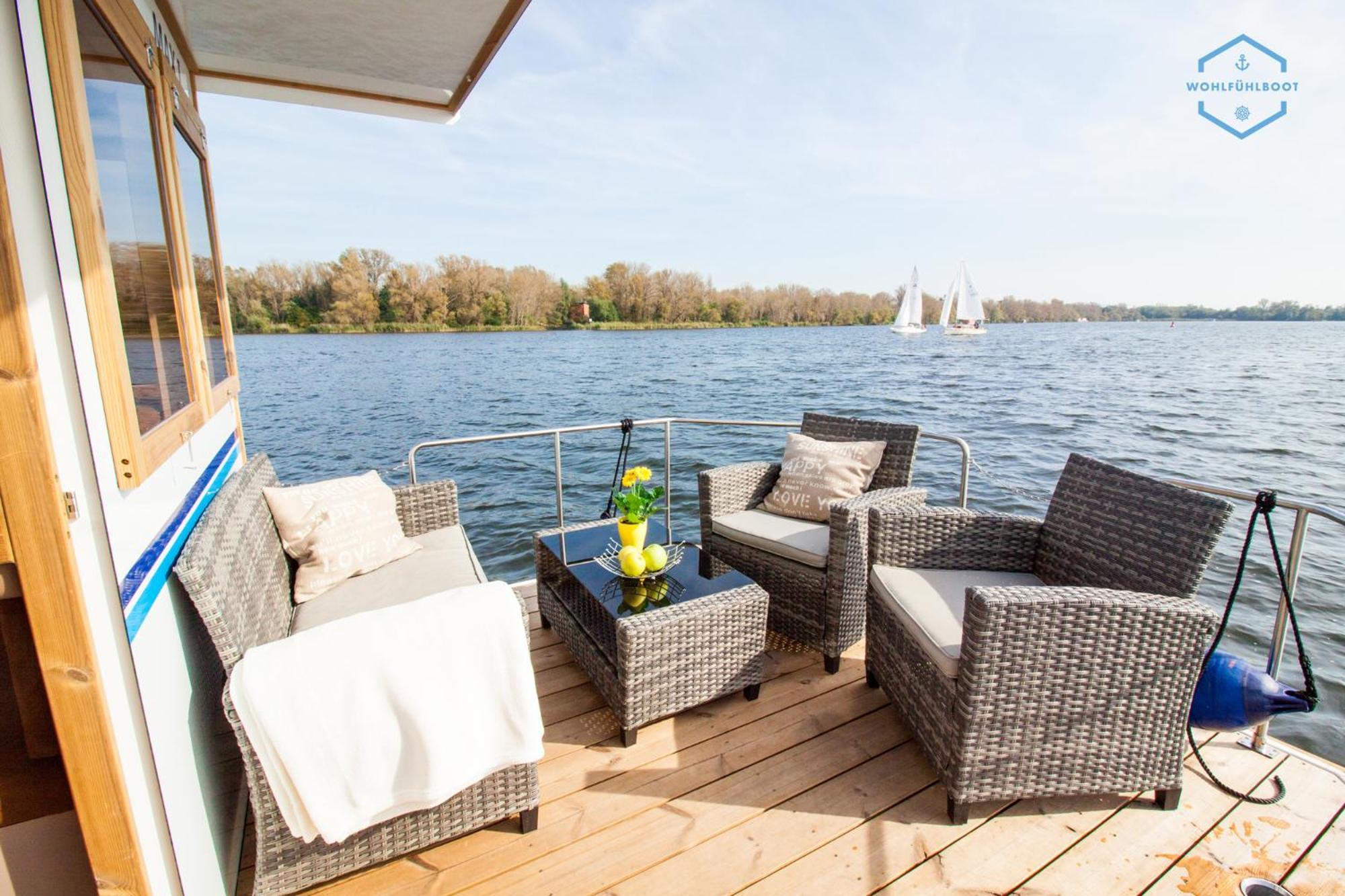 Wohlfuehlboot Hausboot - Festlieger Im Hafen Bad Saarow - Wc An Bord, Dusche An Land Hotel Buitenkant foto